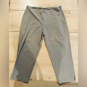 Eileen Fisher Petite Cropped Pants | Taupe Khaki | Size PL / Large Petite